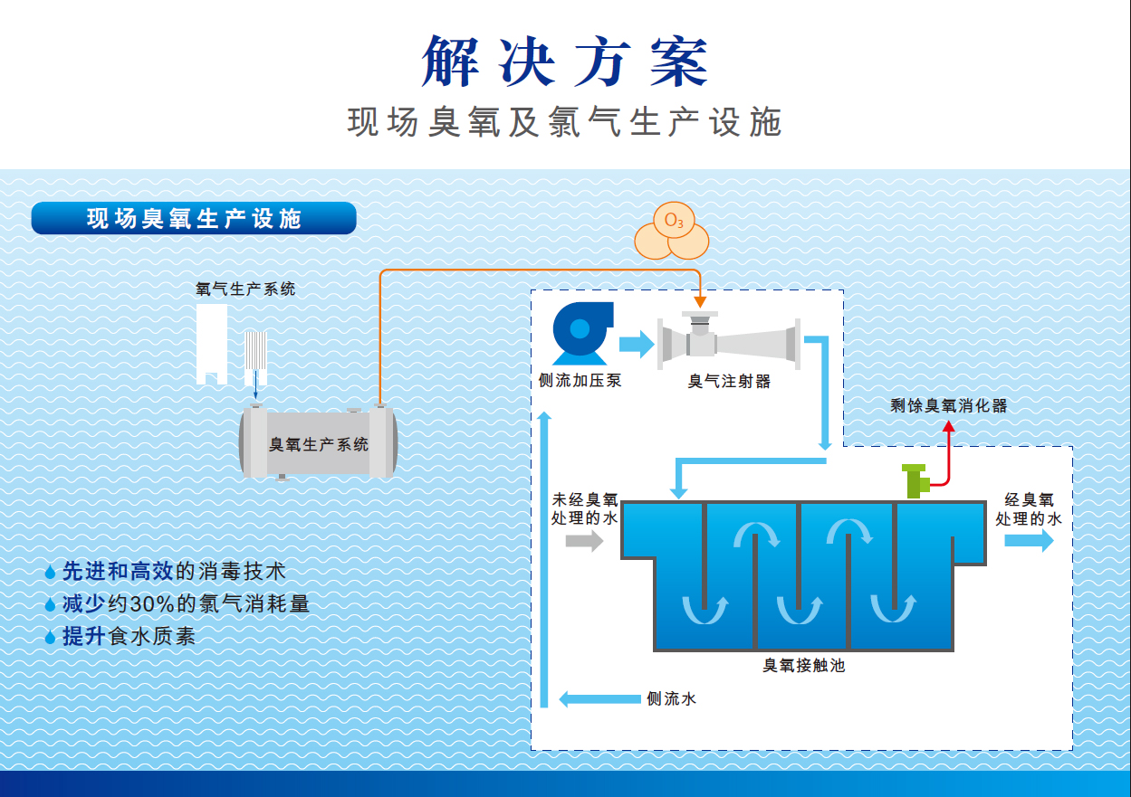 解决方案 - 现场臭氧生产设施