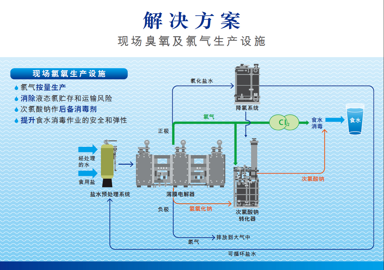 解决方案 - 现场氯气生产设施