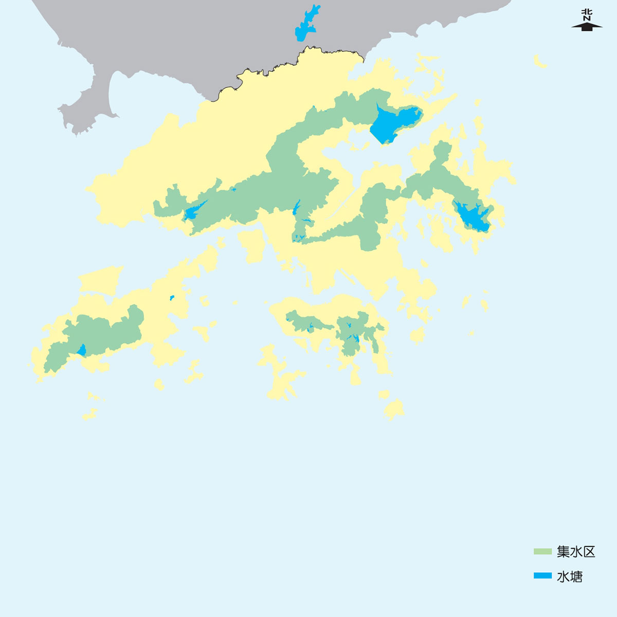 香港的集水区和水塘